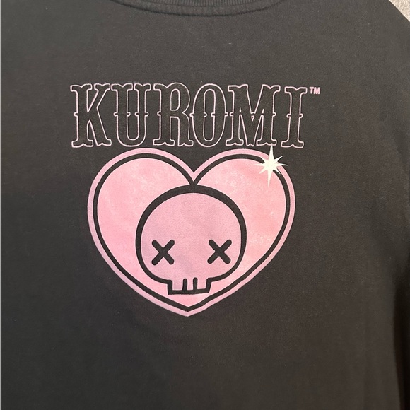 Sanrio Kuromi Front and Back Graphic Pullover Sweatshirt Gray L - Picture 3 of 7